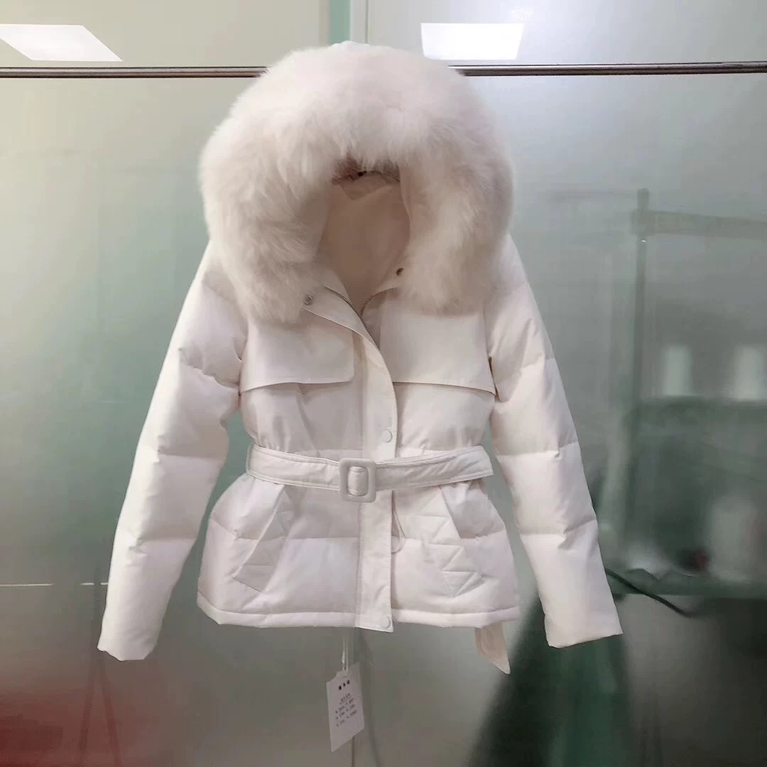 Пандора, пуховик, пояс, корейский стиль, для подростков, с завязкой