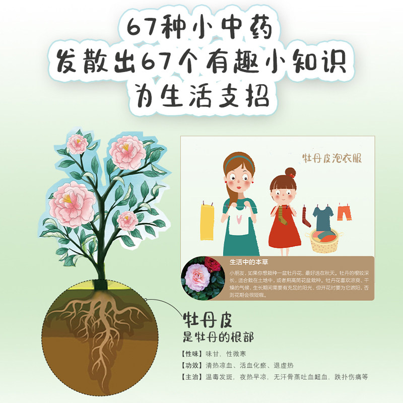 少儿-孩子认本草5册北京中医药大学教授原国家中医药管理局局长佘靖序推荐中医专家会讲给自己孩子听的中草药小知识