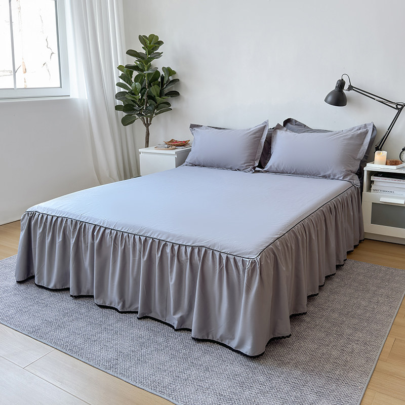 A类床罩床裙款单件纯棉全棉斜纹防滑防尘罩蕾丝床单裙边床盖定做,淘宝优惠券,粉丝福利购,淘宝优惠卷