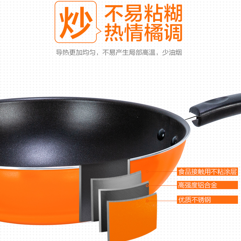 美的炊具旗舰店美的锅具套装两件套厨具烹饪组合家用电磁炉燃气灶不粘锅炒锅全套1