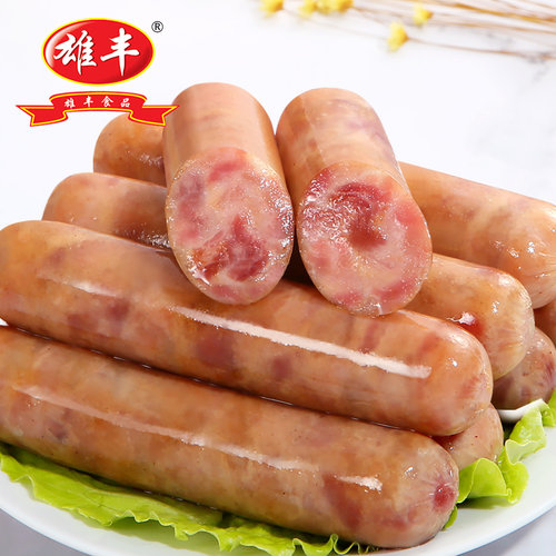 肉含量≥90%雄丰地道肠烤肠台式热狗肠10根/包香肠零食早餐下午茶 - 图3