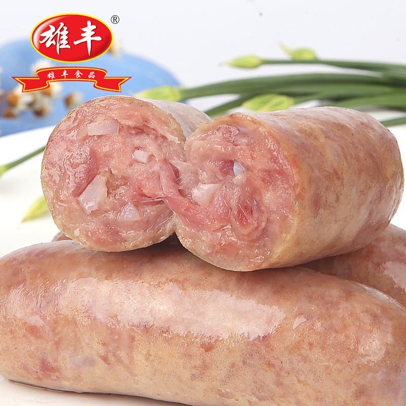 雄丰脆骨烤肠火山石地道肠2盒台式代餐热狗肠早餐肠儿童香肠肉肠