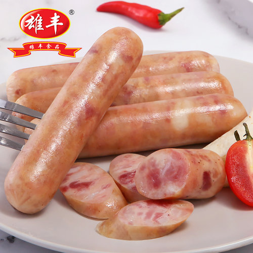 肉含量≥90%雄丰地道肠烤肠台式热狗肠10根/包香肠零食早餐下午茶 - 图1