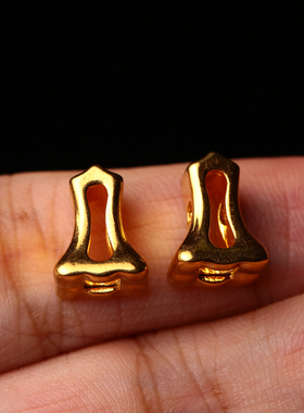 金色极简风马镫三通佛塔手串配饰