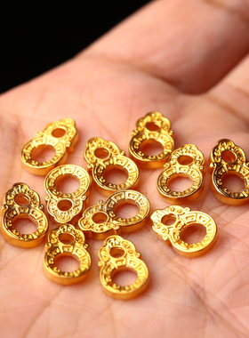 金色葫芦八字扣连接环卡子配饰