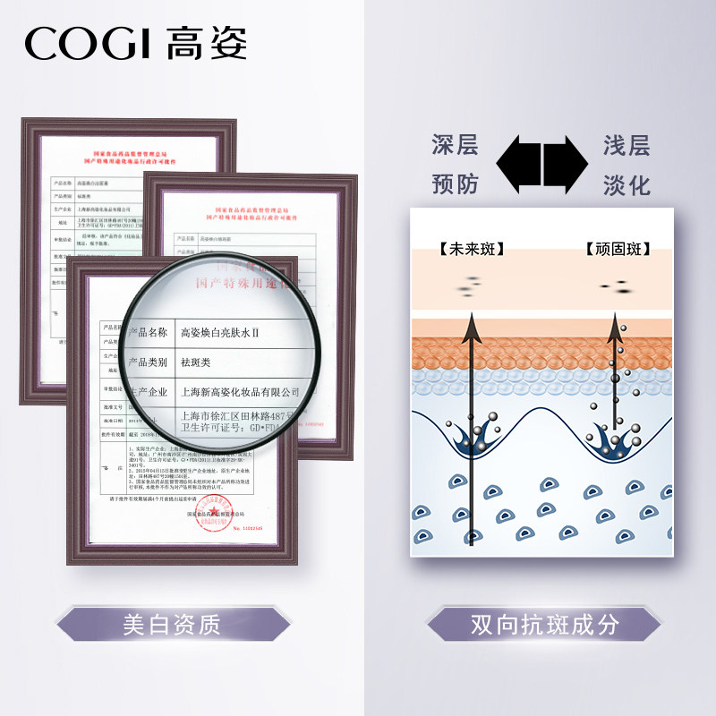 高姿旗舰店官方旗舰白金焕白美白 高姿多购面部护理套装