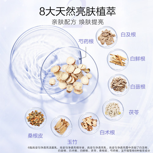 高姿匀净透亮大白水化妆品套装护肤水乳补水保湿正品官方女 - 图2