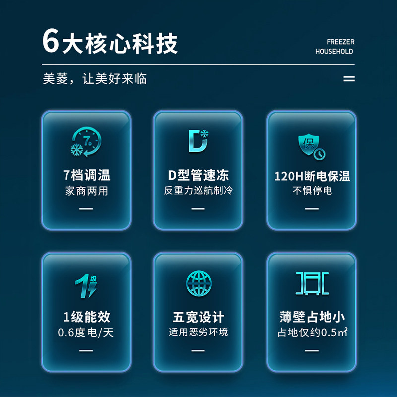 美菱201l小型家用商用节能小冰箱 美菱冷柜冷柜