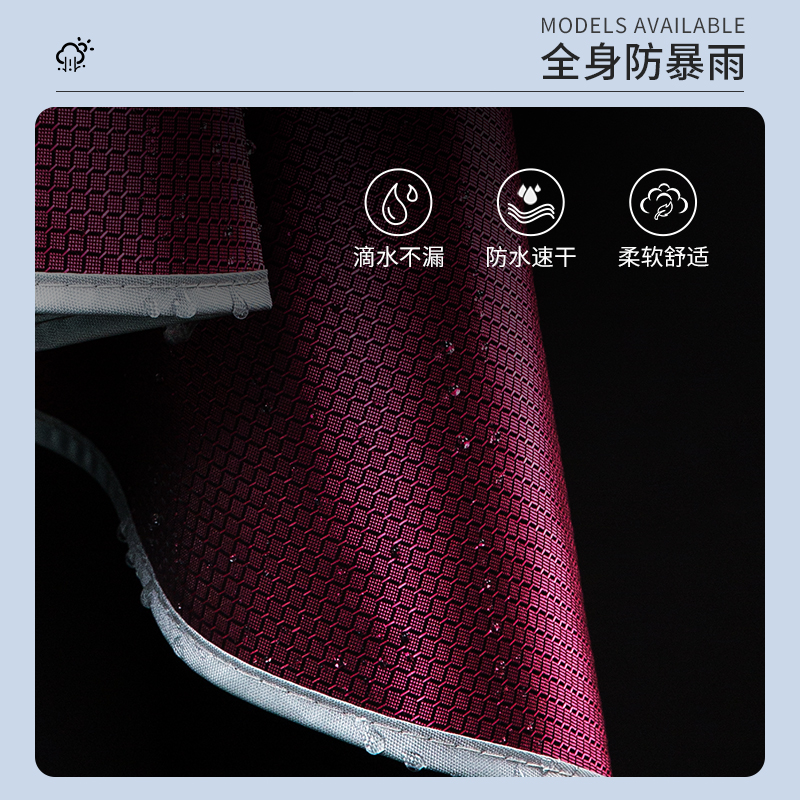 亲子儿童母子款双人电动车雨衣摩托电瓶车骑行雨披长款全身防暴雨 - 图2