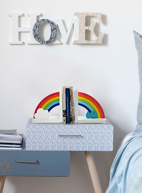 彩虹书立摆件，儿童房装饰选择
