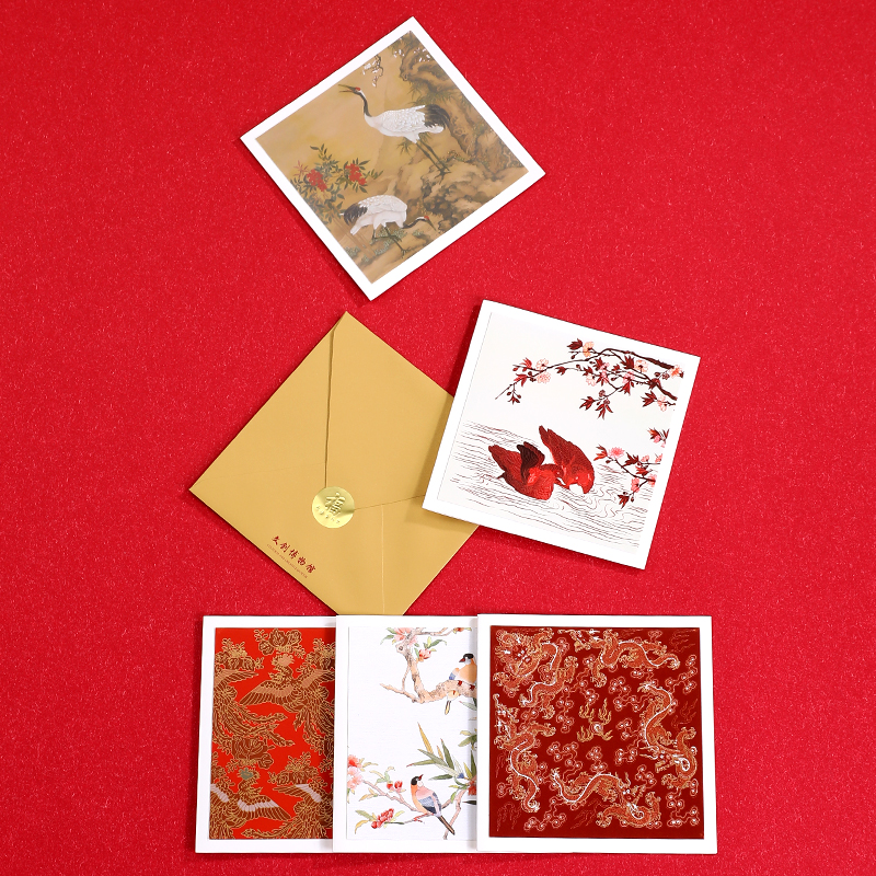 Greeting card high-end national style small card