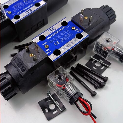 挖掘机改装旋转电控抓木器夹木机鹰嘴钳电子阀电池阀电磁阀配件 - 图1