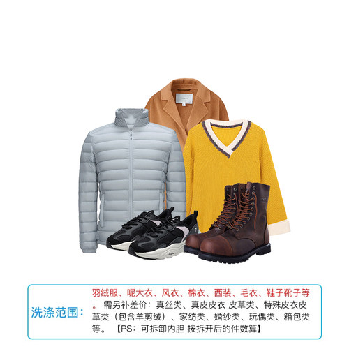 衣卫士5件羽绒服鞋靴干洗洗衣服务上海江苏浙江安徽全省顺丰上门 - 图0