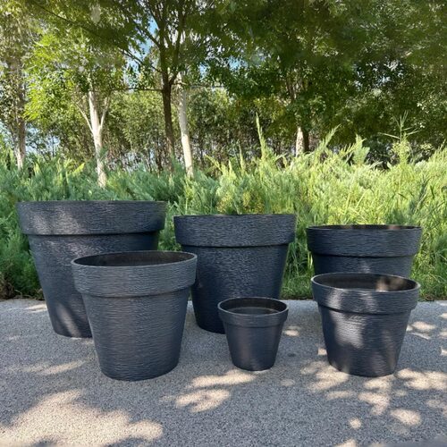 户外简约塑料花盆大号家用室内客厅阳台仿陶瓷树脂户外庭院种树盆 - 图2