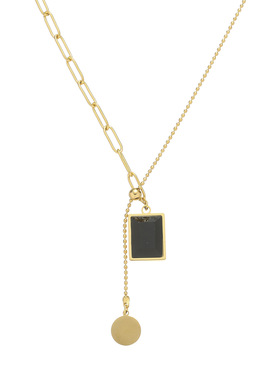 钛钢抽拉项链女法式ins风不锈钢不褪色复古欧洲中古