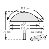 Новая Германия Euroschirmirm osis Band Back, анти -Wet Wet и Sunscreen UV/Safe Offerice Sun Зонт