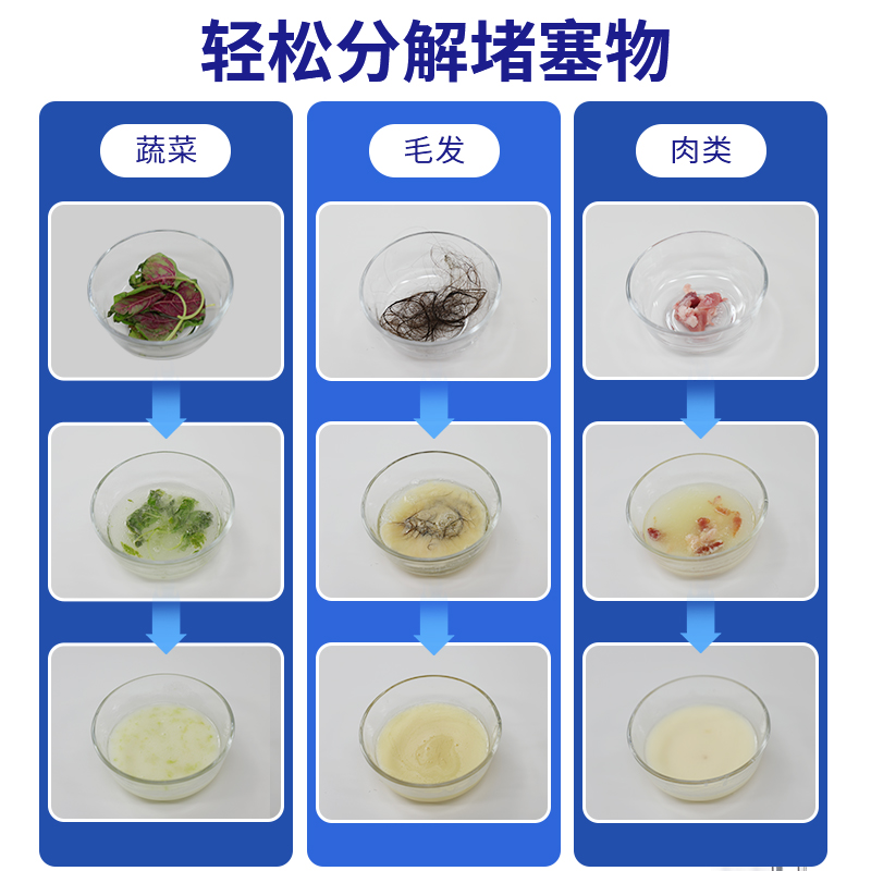 【洪欣直播】】管道疏通剂强力溶解通厕所马桶厨房下水道重油污