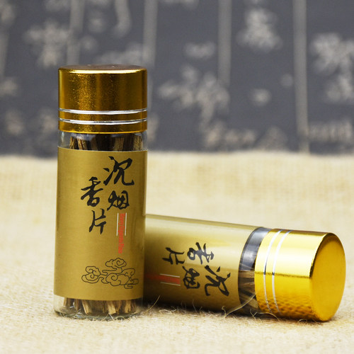 越南芽庄 沉香片烟丝烟插条烟片天然2瓶礼盒装沉香木沉香条插烟 - 图2