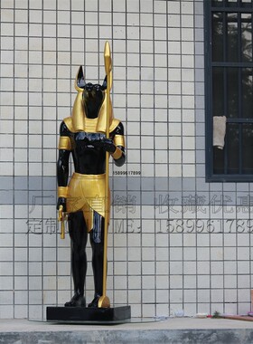 埃及阿努比斯雕塑玻璃钢金字塔