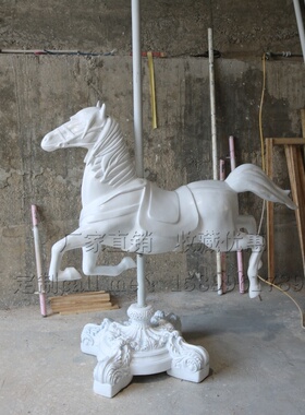 大型户外旋转木马雕塑摆件酒店