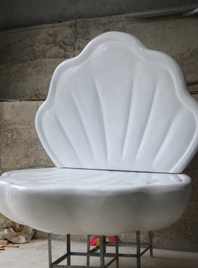 玻璃钢现货贝壳道具座椅房地产