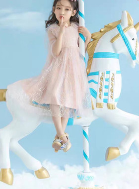 欧式风马驹现货玻璃钢婚庆礼雕塑