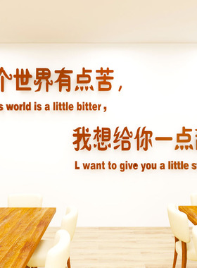 网红这个世界奶茶点3d立体墙贴