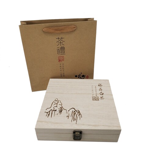 茶饼包装盒357g200g茶饼礼盒普洱茶单双饼储茶礼盒福鼎白茶空木盒 - 图3
