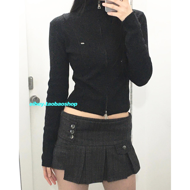 ສິ້ນກະໂປງລະດູຫນາວ ແອວສູງ versatile skirt A-line