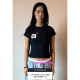 Eihey summer Korean style sweet style cute three-color polka dot letters slim slim T-shirt short sleeves