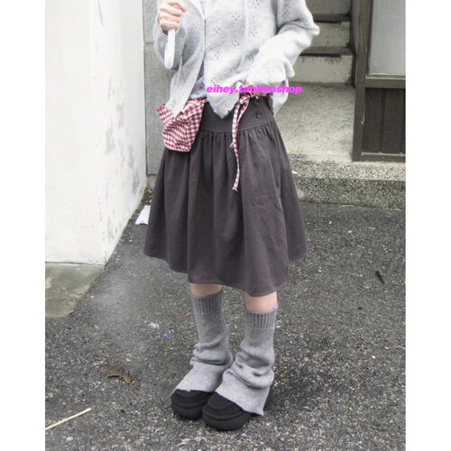 eihey诶嘿26春季新款韩系复古轻亚风花苞褶皱蓬蓬中长裙半身裙女-图2