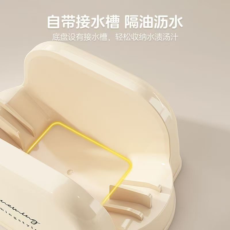 台面锅盖架锅铲沥水架厨房灶台收纳架筷勺子架砧板菜板锅盖放置器 - 图3