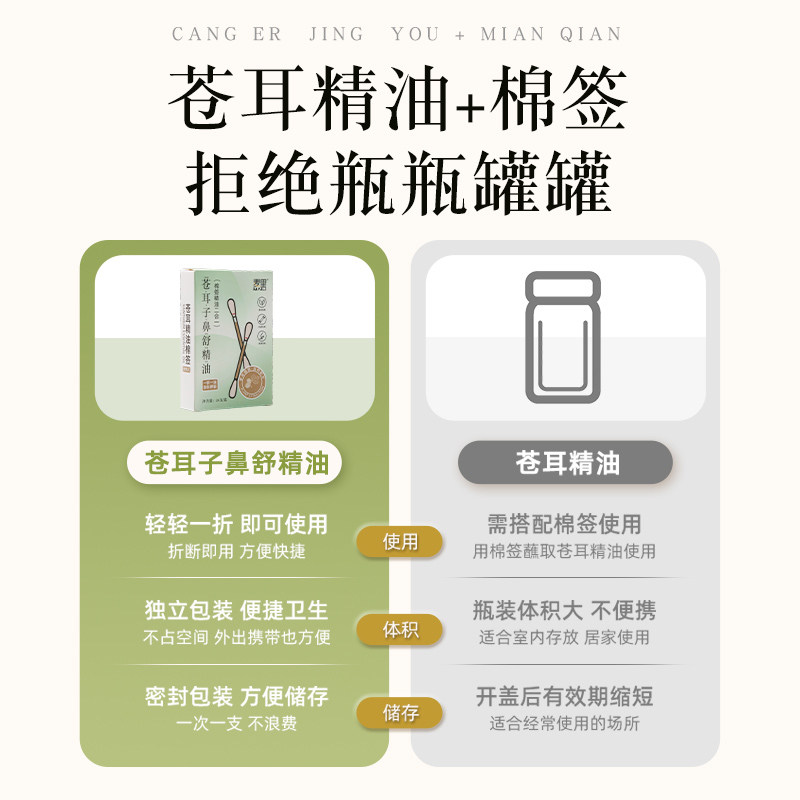 苍耳子精油棉棒鼻油鼻通精油棉签独立包装便携装儿童鼻腔舒缓棉签,淘宝优惠券,粉丝福利购,淘宝优惠卷