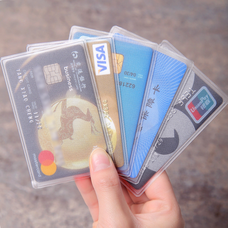 透明磨砂防磁银行卡套IC卡身份证件卡套公交卡套会员卡饭卡保护套-图2