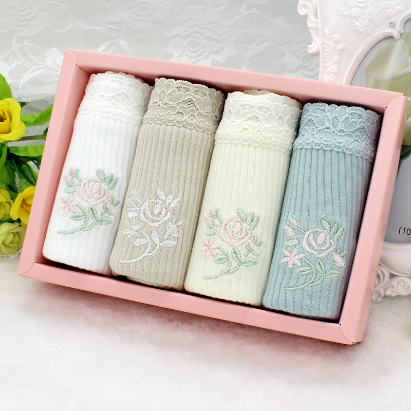 4条礼盒装内裤纯棉女士高腰三角内裤日系出口无痕100全棉棉质面料 - 图2