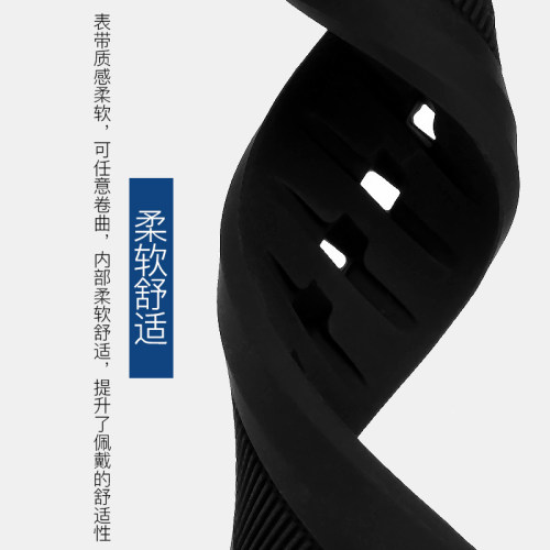 威仕丰硅胶蝴蝶扣表带配件适配斯沃琪联名宝珀五大洋系列腕带22MM - 图1