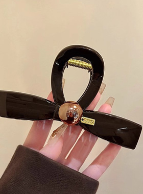 韩系蝴蝶结抓夹女夏季高级感鲨鱼夹盘发抓夹后脑勺发量少发夹新款
