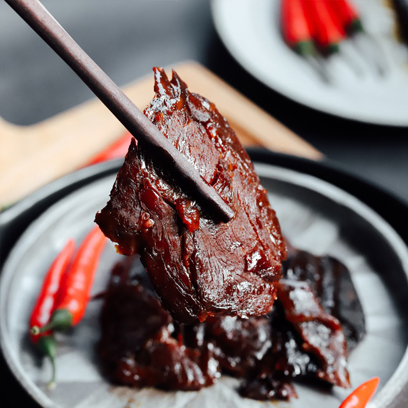 越嚼越香!!于洛先生的蜜汁牛肉干手撕卤肉办公室零食休闲小吃即食-图1