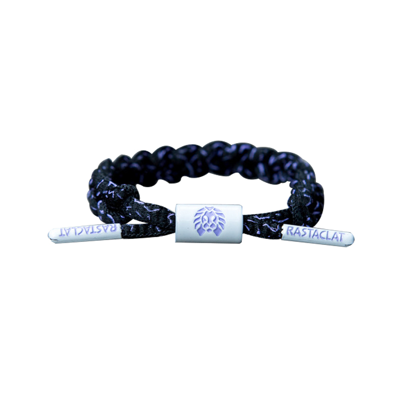 RASTACLAT官方正品 街头系列 KEEM 黑紫 情侣款小狮子 鞋带手链 - 图1