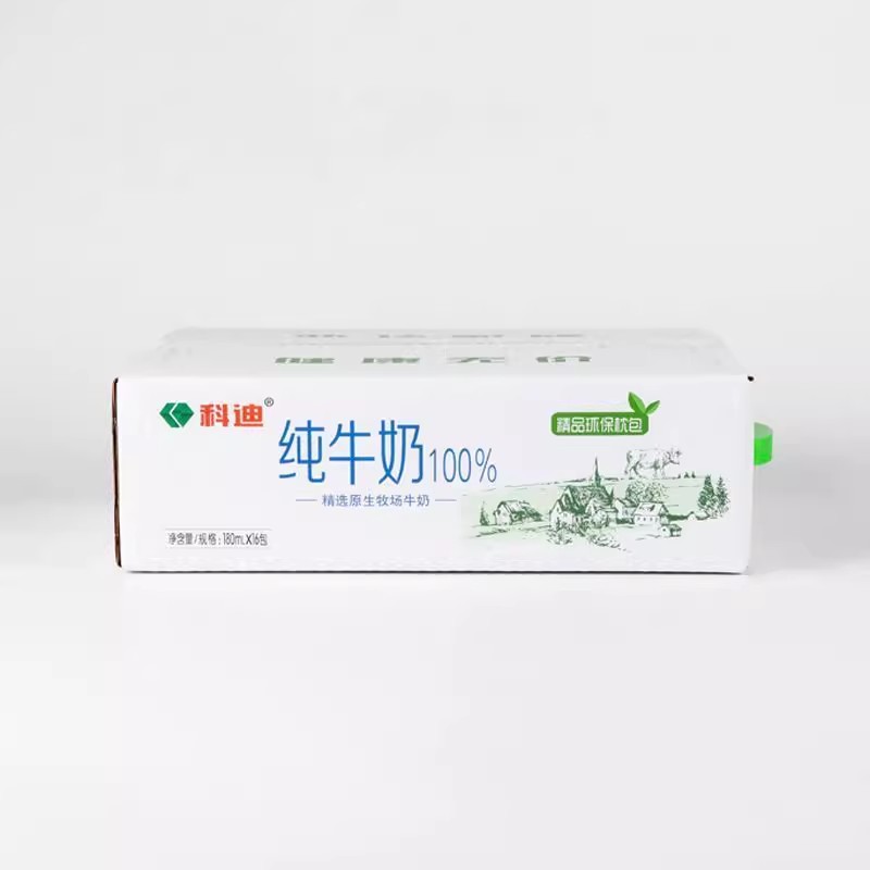 科迪纯牛奶180ml*16袋装原生牧场全脂牛奶纯奶学生早餐奶整箱批发 - 图0