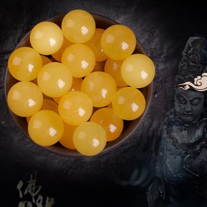 鸡油黄琥珀蜜蜡圆珠散珠单珠配珠金刚星月菩提手串diy文玩配饰,淘宝优惠券,粉丝福利购,淘宝优惠卷