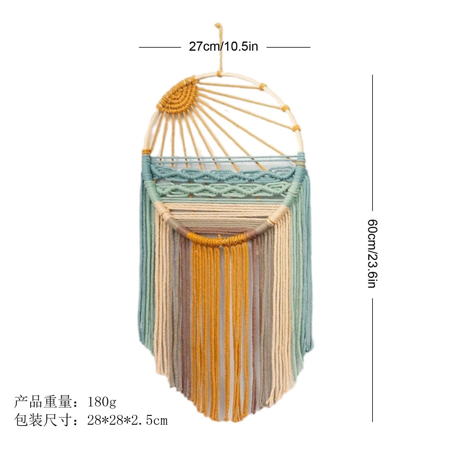 亚马逊同款彩色圆环流苏壁毯手工编织波西米亚风客厅卧室装饰挂毯,淘宝优惠券,粉丝福利购,淘宝优惠卷
