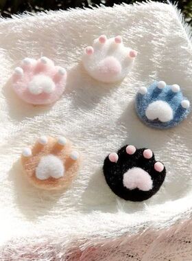 可爱毛绒猫爪胸针挂件宝宝配饰