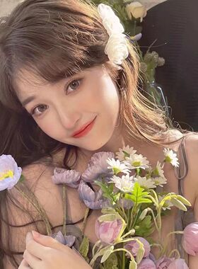 山茶花发夹~夏季新款花朵后脑勺
