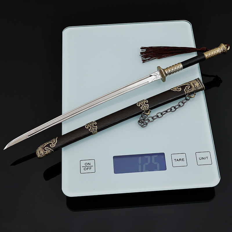 30CM绣春刀影视周边武器模型丁修苗刀全金属带鞘工艺刀剑兵器摆件 - 图2