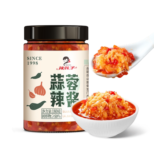 辣妹子蒜蓉辣椒酱家用拌面拌饭酱香辣蒜泥湖南剁椒酱生蚝烧烤调料 - 图1