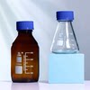 Sanaisi blue cap reagent bottle with neutral material and scale