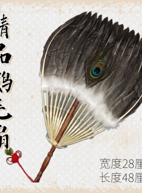孔明扇手工羽毛扇鹅毛扇工艺扇子