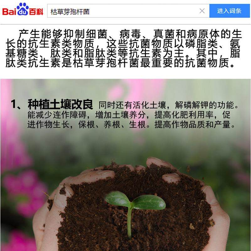 枯草芽孢杆菌农用防治病害肥有机蔬菜种植土壤改良菌微生物菌剂,淘宝优惠券,粉丝福利购,淘宝优惠卷