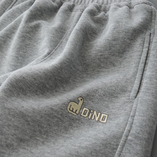 儿童秋款运动裤 男童女童收腿裤恐龙刺绣运动裤 休闲棉质长裤子